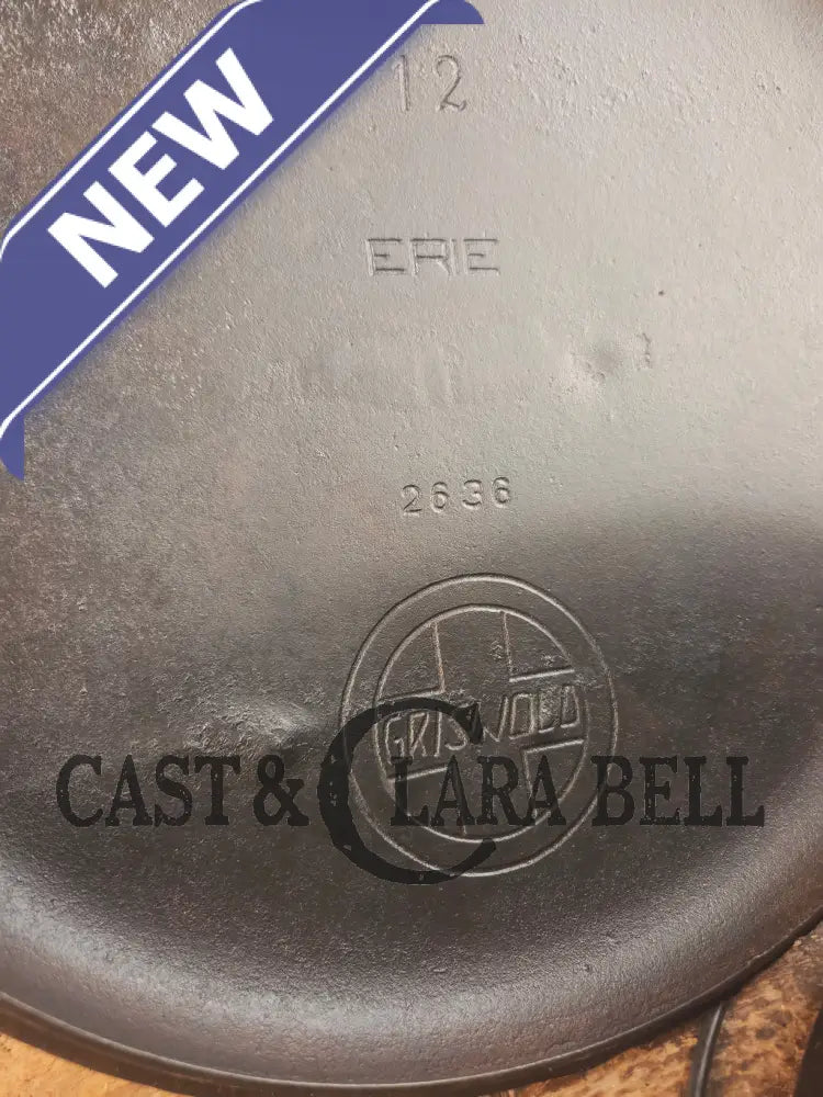 Phenomenal! Very rare 1910’s Griswold Size #11 (2634) Dutch Oven with Slant Logo and (2636) Lid. One you don’t see