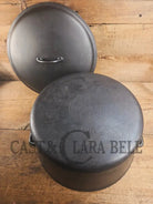 Phenomenal! Very rare 1910’s Griswold Size #11 (2634) Dutch Oven with Slant Logo and (2636) Lid. One you don’t see