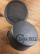 Phenomenal! Very rare 1910’s Griswold Size #11 (2634) Dutch Oven with Slant Logo and (2636) Lid. One you don’t see
