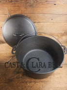 Phenomenal! Very rare 1910’s Griswold Size #11 (2634) Dutch Oven with Slant Logo and (2636) Lid. One you don’t see