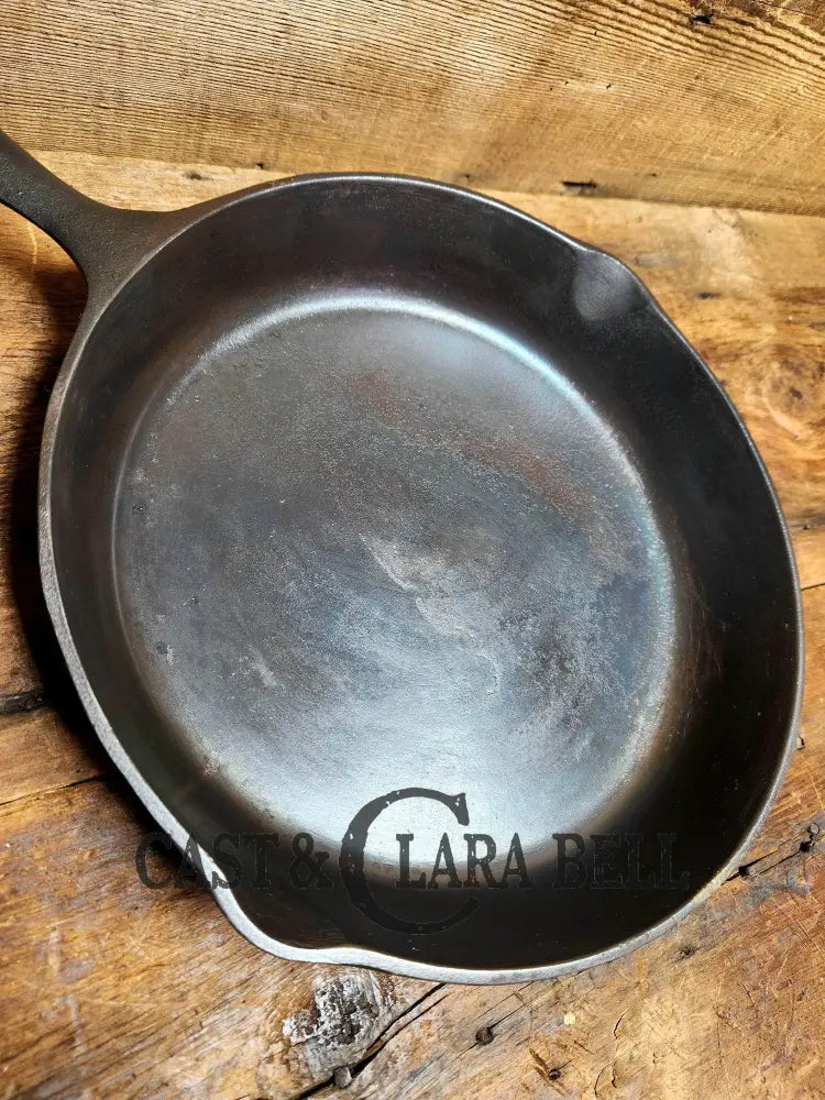 Number 3 Lodge 6 Inch Cast Iron Skillet 3 Notch Double Spout RESTORED