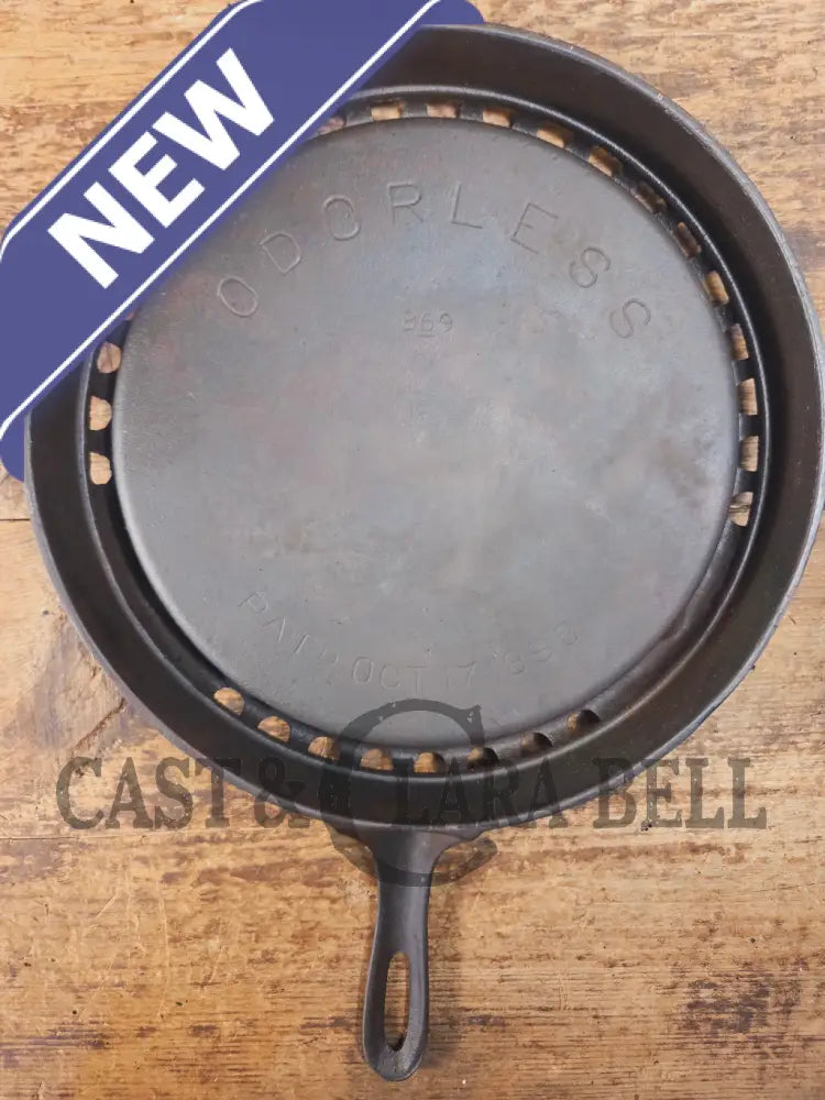 Pretty unique piece! Griswold Odorless skillet 869. Utility Skillet - Skillet
