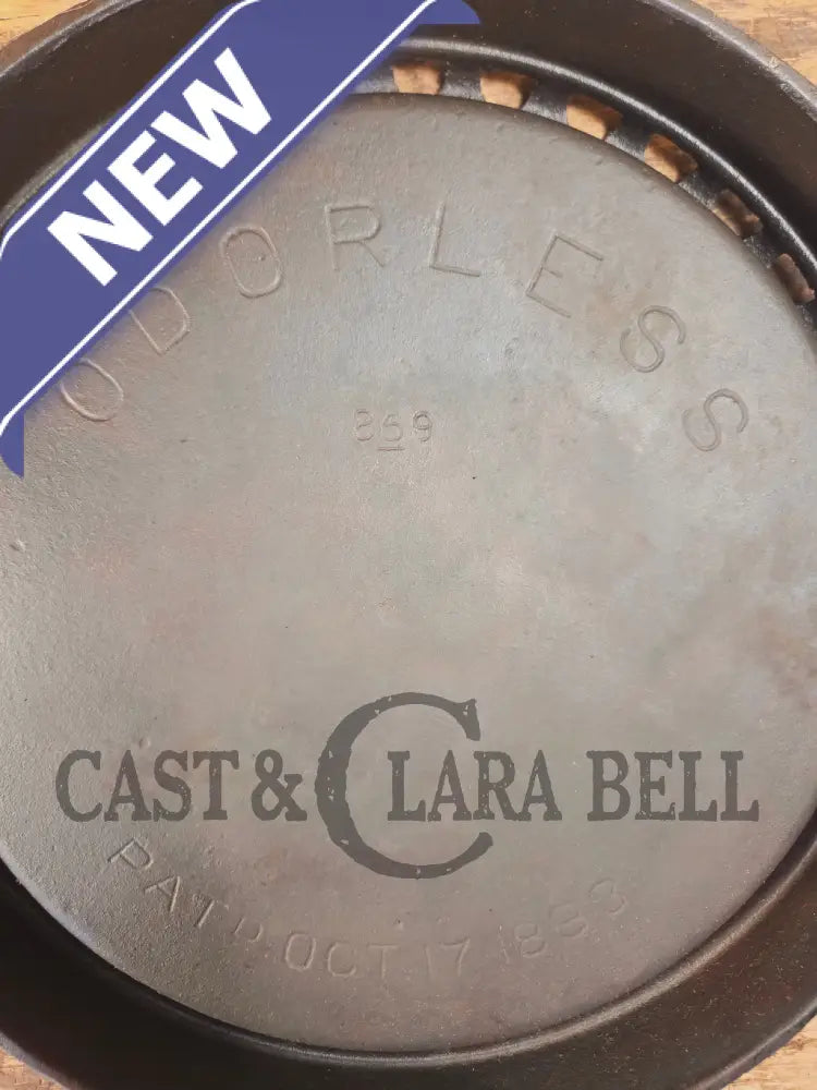 Pretty unique piece! Griswold Odorless skillet 869. Utility Skillet - Skillet