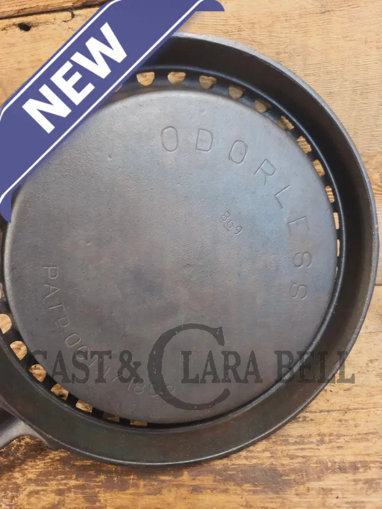 Pretty unique piece! Griswold Odorless skillet 869. Utility Skillet - Skillet
