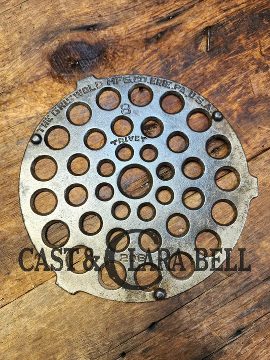Price To Sell! Griswold #8 Trivet. Hairline Crack. #206 Will Work Perfectly For You! Dutch Ovens &