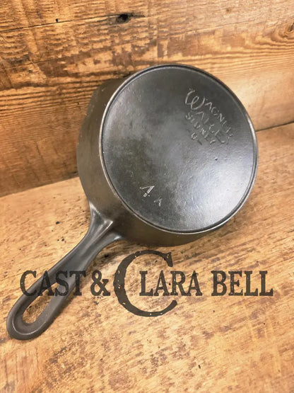 Price to Sell! HTF 1920’s Era Wagner Sidney -O- #4 Skillet with Heat Ring #4A. Great for small item cooking eggs and