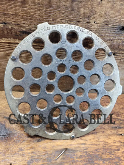 Price To Sell! Plated Griswold #8 Trivet. Trivet Bowed. #206 Will Work Perfectly Inverted. Dutch