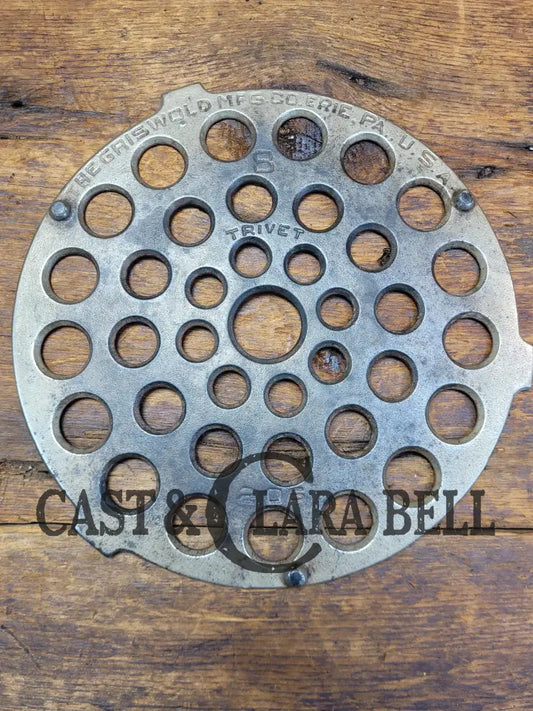 Price To Sell! Plated Griswold #8 Trivet. Trivet Bowed. #206 Will Work Perfectly Inverted. Dutch