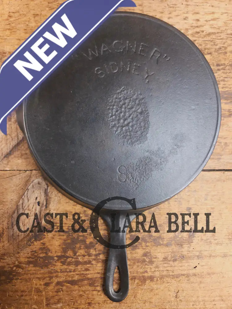Priced to Sell! 1895-1910’s! Wagner Sidney #8 Cast Iron Skillet double Arc Logo and black iron finish Skillet