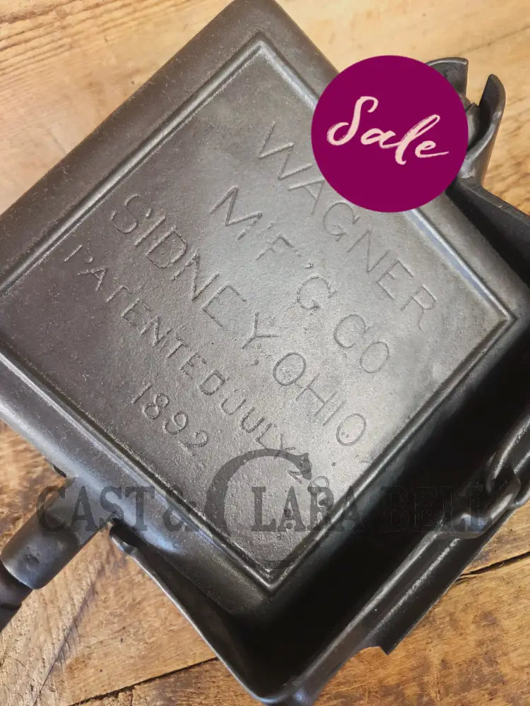 Priced to Sell 1900’s Early Wagner Mfg Co. Sidney O #8 Waffle Iron with Tall Base! - Waffle Iron