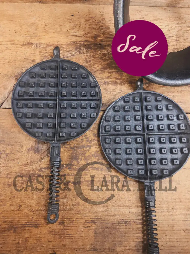 Priced to Sell 1910’s Early Wagner Mfg Co. Sidney O #8 Waffle Iron with Tall Base! - Waffle Iron