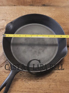 Priced to Sell! 1920’s Favorite Piqua Ware No. 9 B cast iron Skillet with Heat Ring and ’Smiley’ Logo. Gorgeous skillet