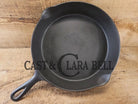 Priced to Sell! 1920’s Favorite Piqua Ware No. 9 B cast iron Skillet with Heat Ring and ’Smiley’ Logo. Gorgeous skillet