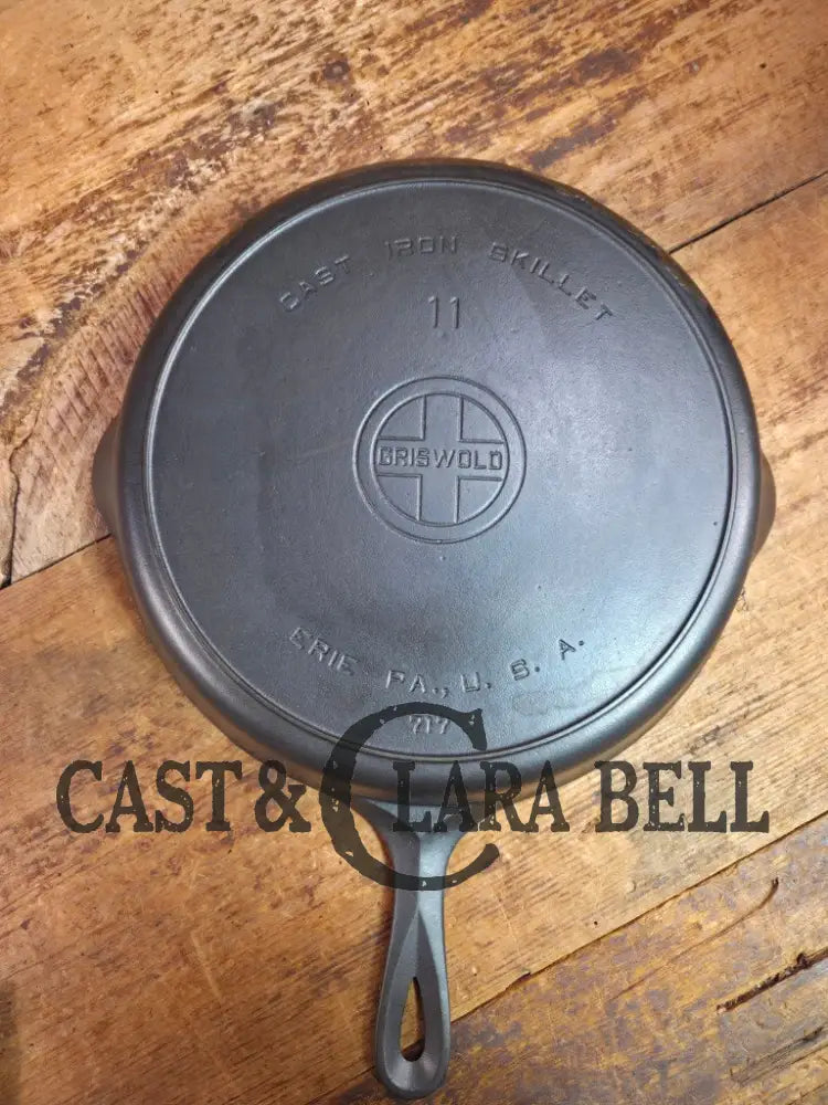 Priced to Sell 1920’s Griswold #11 Skillet with Large Block Logo and Heat Ring EPA USA p/n 717 A. Restored and Ready to