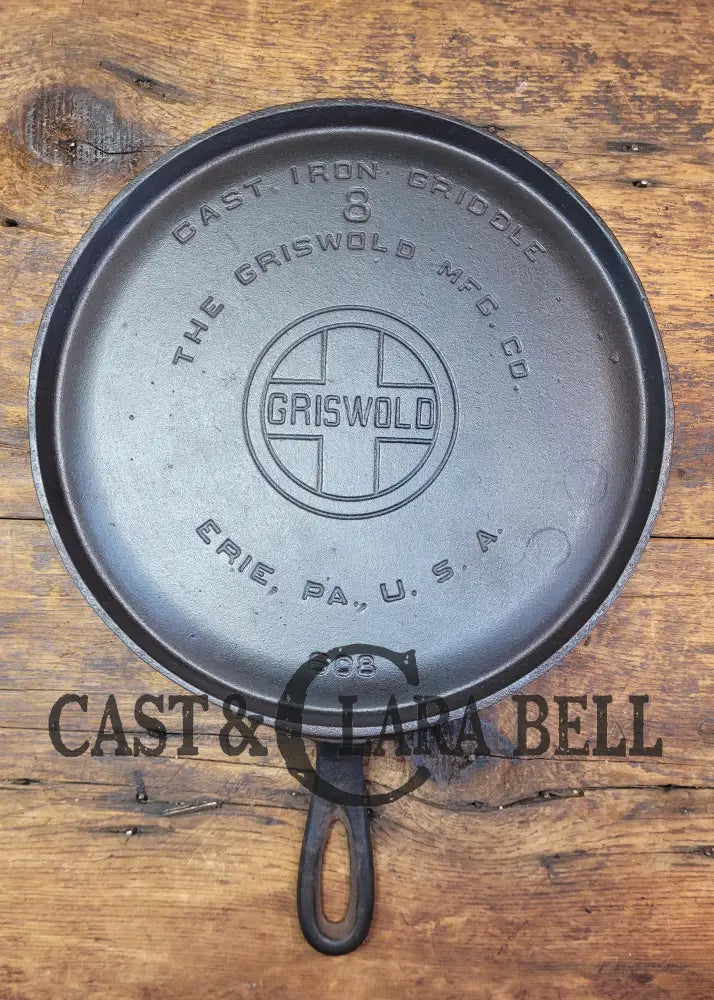 Priced To Sell! 1920’S Griswold #8 Round Griddle 608. Makes Great Grilled Cheese And Quesadillas!