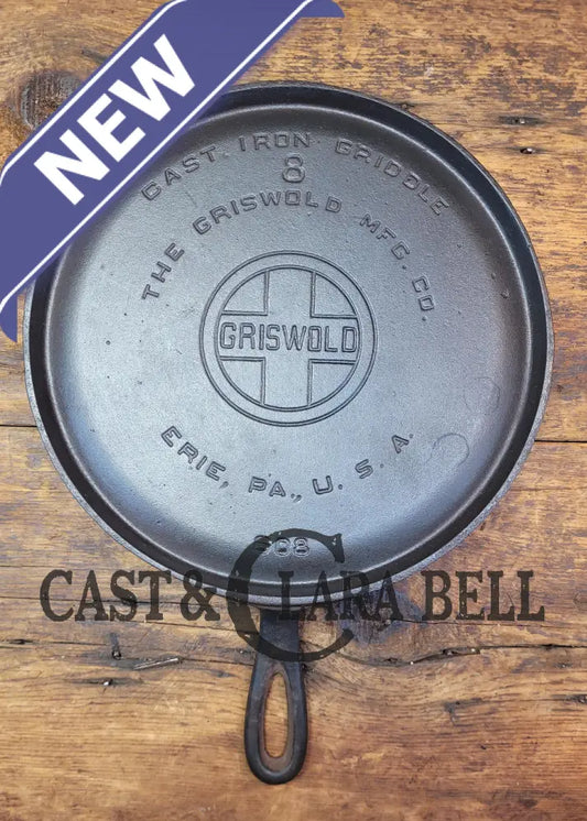 Priced To Sell! 1920’S Griswold #8 Round Griddle 608. Makes Great Grilled Cheese And Quesadillas!