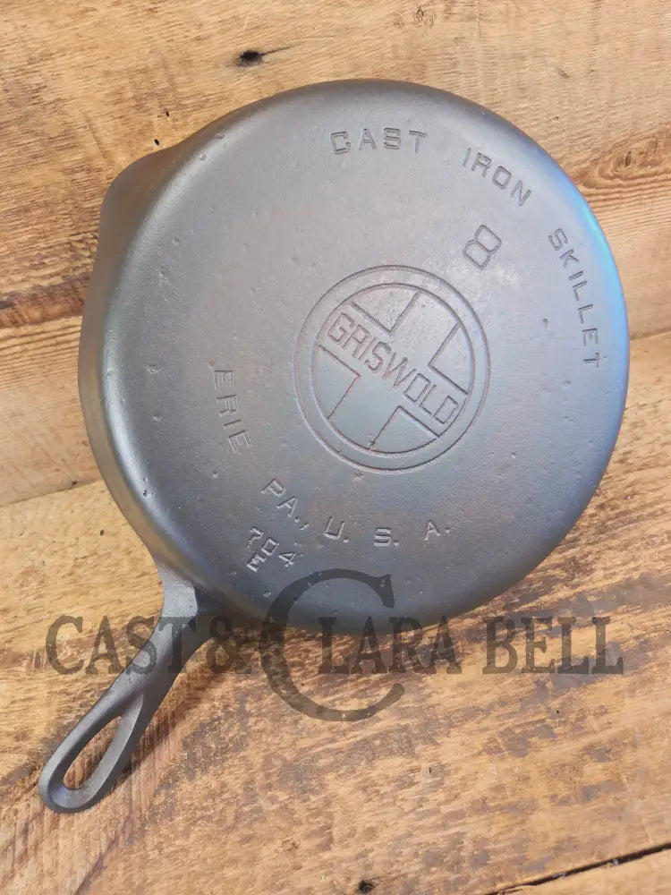 Priced to Sell 1920’s Griswold #8 Skillet with Large Block Logo and Smooth Bottom 704 E - Skillet