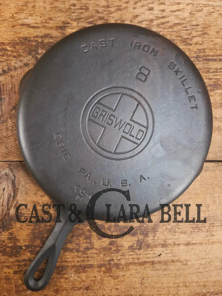 Priced to Sell 1920’s Griswold #8 Skillet with Large Block Logo and Smooth Bottom 704 M - Skillet