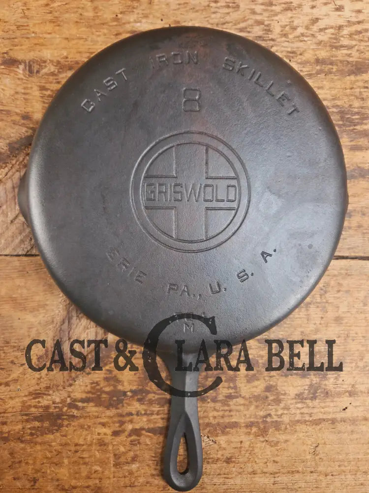 Priced to Sell 1920’s Griswold #8 Skillet with Large Block Logo and Smooth Bottom 704 M - Skillet