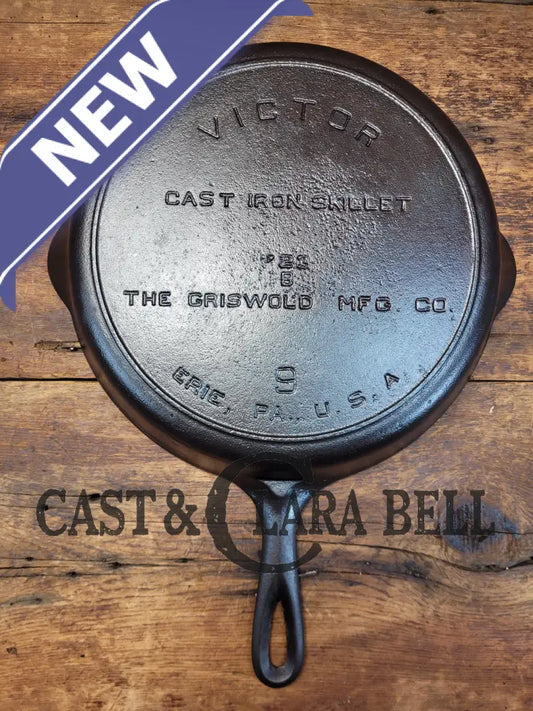 Priced To Sell! 1920’S Griswold’s Victor #9 Skillet With Heat Ring 723. Awesome Daily User!