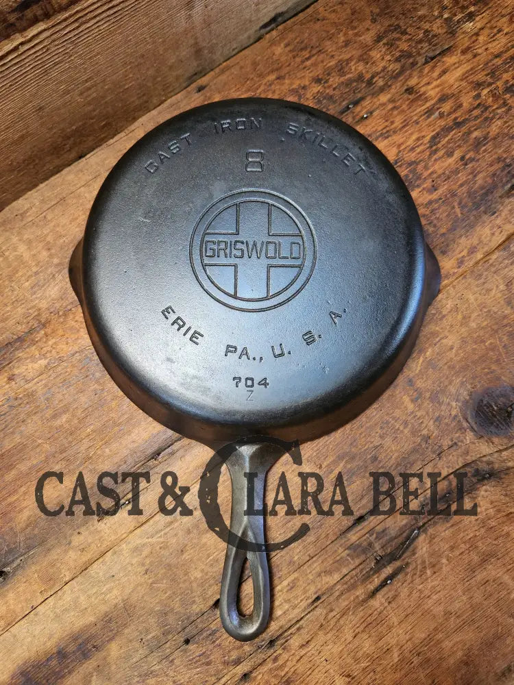 Priced To Sell! 1930’S Classic Griswold #8 Skillet With Large Block Logo And Smooth Bottom 704 Z.