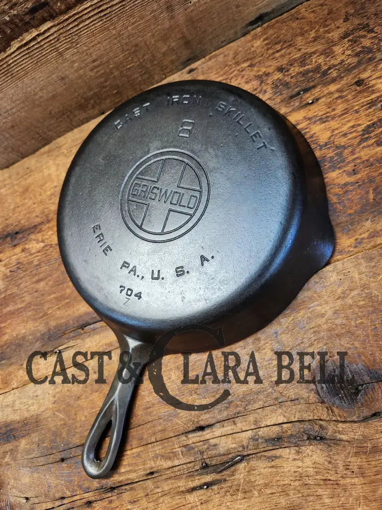 Priced To Sell! 1930’S Classic Griswold #8 Skillet With Large Block Logo And Smooth Bottom 704 Z.