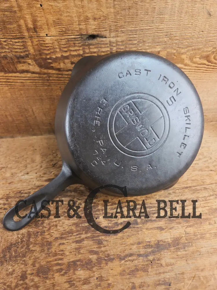 Priced to Sell! 1930’s Griswold #5 Cast Iron Skillet with Large Block Logo 724 C Skillet