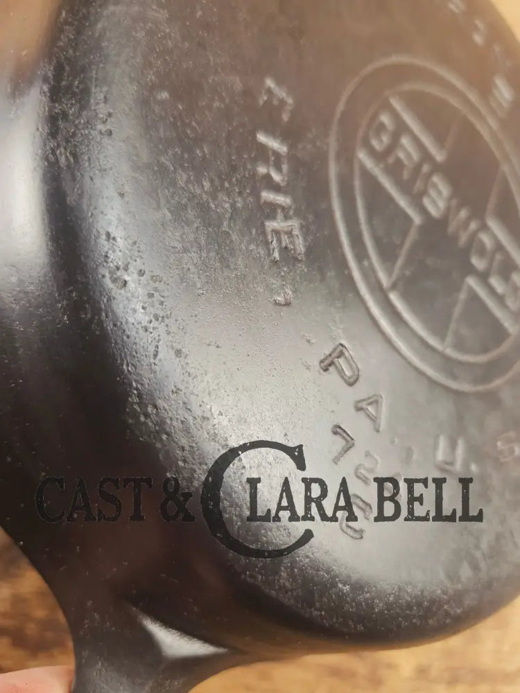 Priced to Sell! 1930’s Griswold #5 Cast Iron Skillet with Large Block Logo 724 C Skillet