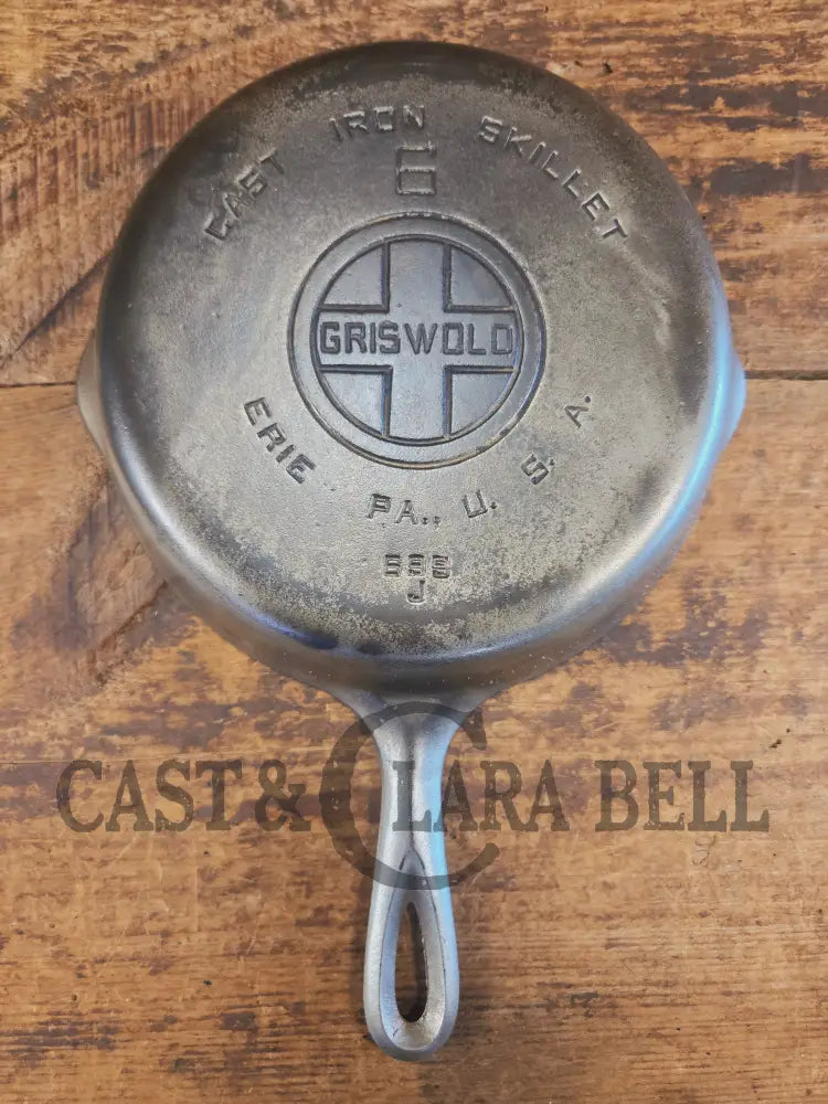 Priced to Sell! 1930’s Griswold #6 ’Duo Chrome’ Cast Iron Skillet with Large Block Logo 699 J - Skillet