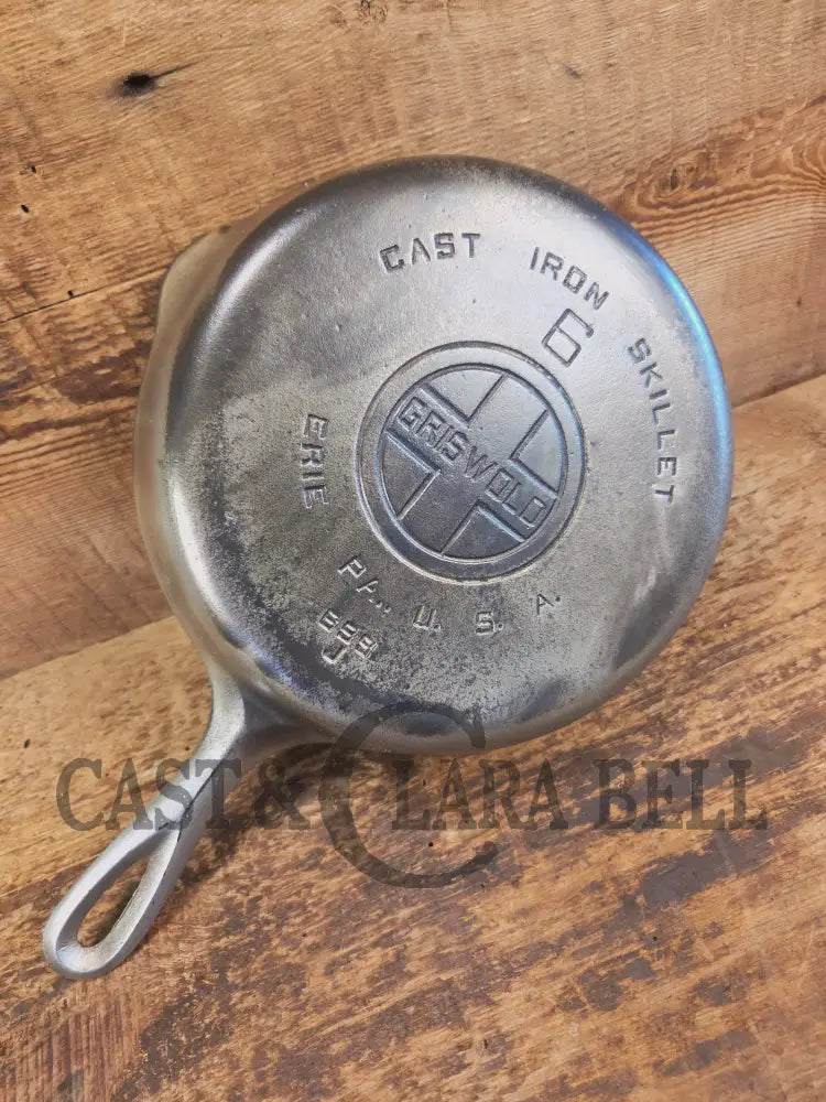 Priced to Sell! 1930’s Griswold #6 ’Duo Chrome’ Cast Iron Skillet with Large Block Logo 699 J - Skillet