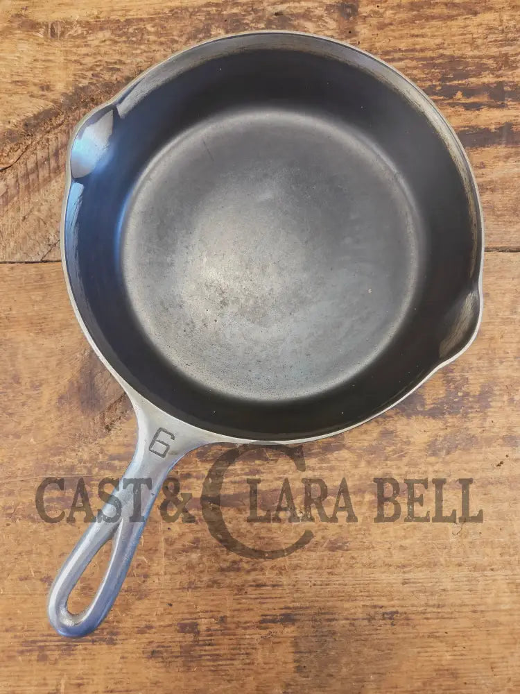 Priced to Sell! 1930’s Griswold #6 ’Duo Chrome’ Cast Iron Skillet with Large Block Logo 699 J - Skillet