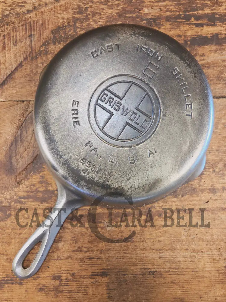 Priced to Sell! 1930’s Griswold #6 ’Duo Chrome’ Cast Iron Skillet with Large Block Logo 699 J - Skillet