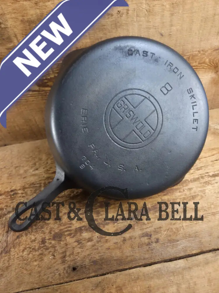 Priced to Sell! 1930’s Griswold #8 Cast Iron Skillet with Large Block Logo 704 B. Perfect for gas and electric