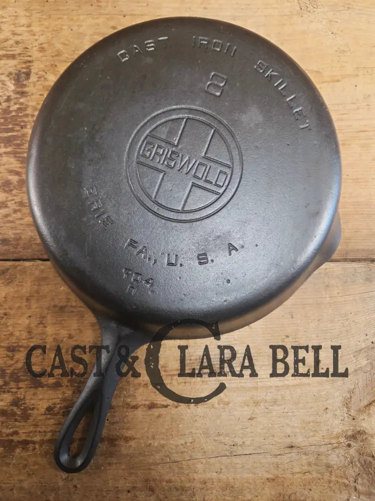 Priced to Sell! 1930’s Griswold #8 Cast Iron Skillet with Large Block Logo 704 H. Fully restored and ready to go Skillet