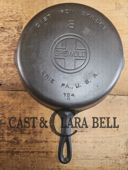 Priced to Sell! 1930’s Griswold #8 Cast Iron Skillet with Large Block Logo 704 H. Fully restored and ready to go Skillet