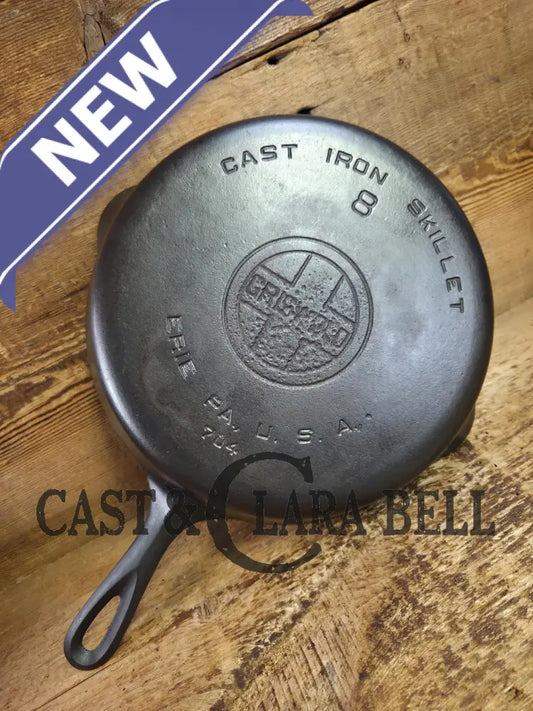 Priced to Sell! 1930’s Griswold #8 Cast Iron Skillet with Large Block Logo 704 K. Fully restored and ready to go Skillet
