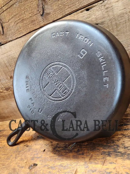 Priced To Sell! 1930’S Griswold #9 Skillet With Large Block Logo And Smooth Bottom 710