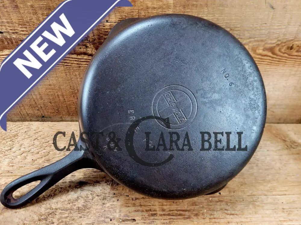 PRICED TO SELL! 1940’s Griswold #6 Cast Iron Skillet with Small Block Logo and Smooth Bottom 699 K Skillet