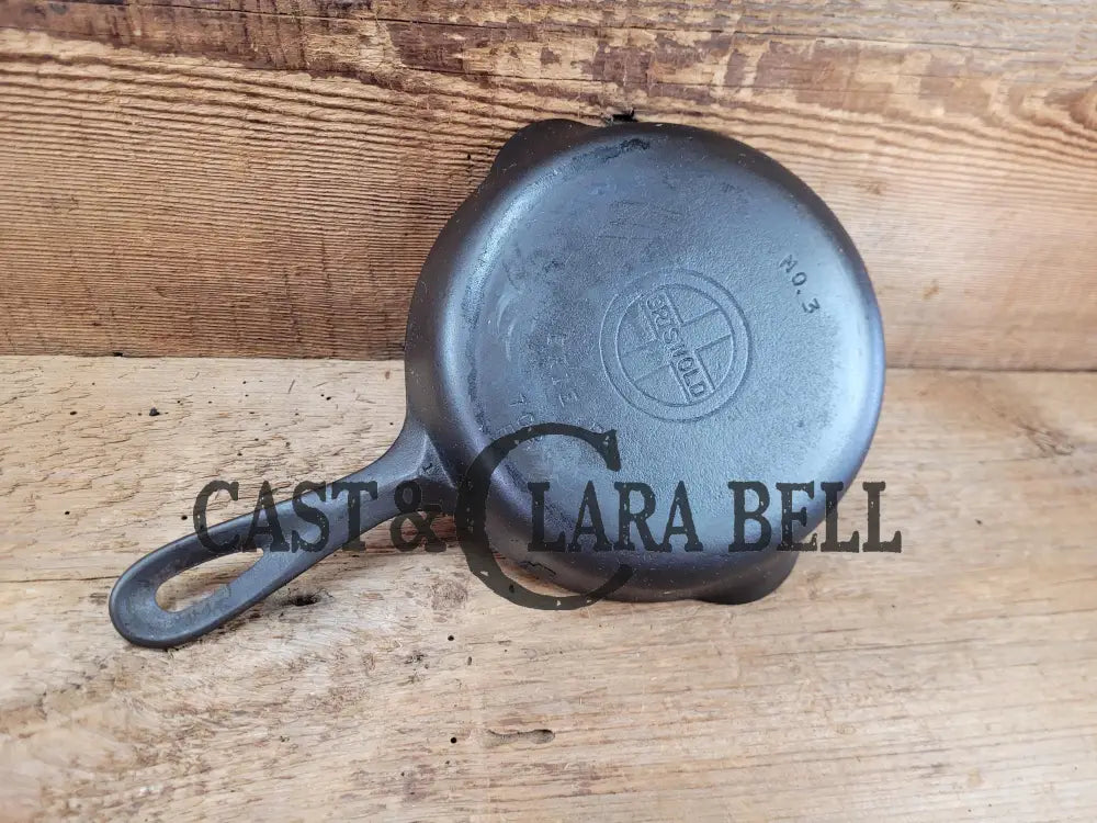 Priced To Sell! 1940’S Griswold No. 3 Cast Iron Egg Skillet With Small Block Logo 709 E