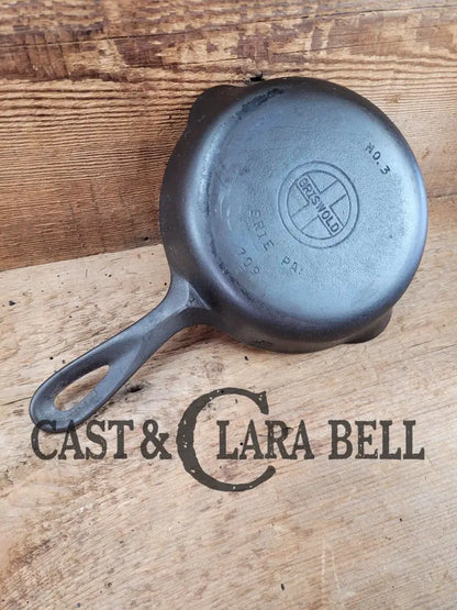 Priced To Sell! 1940’S Griswold No. 3 Cast Iron Egg Skillet With Small Block Logo 709 E