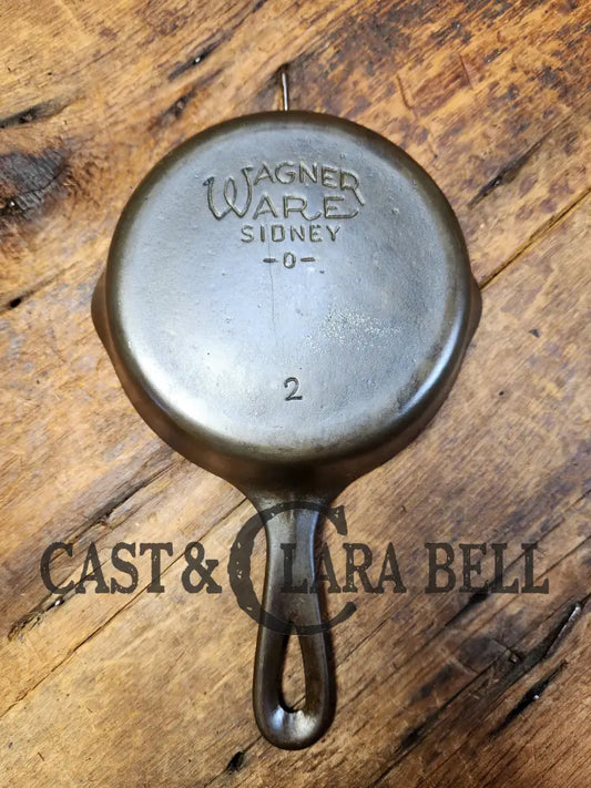 Priced To Sell And Hard To Find! Wagner Ware #2 Cast Iron Skillet. Stylized Logo Has Crack. Good