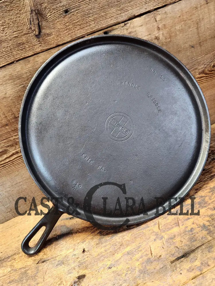 Priced To Sell! Awesome Pizza Griddle Or For Breakfast Hot Cakes. #10 Griswold Small Block Griddle