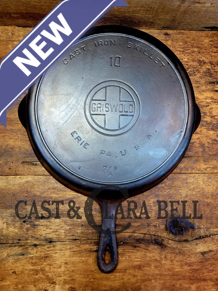 Priced To Sell! Big Skillet Great Price! 1940’S Griswold #10 Skillet Large Block Logo 716. Value