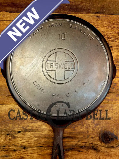 Priced To Sell! Big Skillet Great Price! 1940’S Griswold #10 Skillet Large Block Logo 716. Value