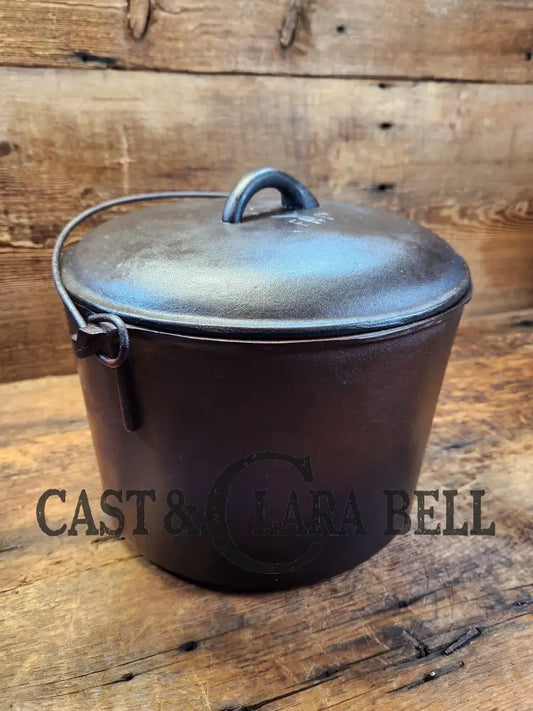 Priced To Sell! Birmingham S&R #8 Red Mountain Cast Iron Flat Bean Pot (Small Crack On Lid)