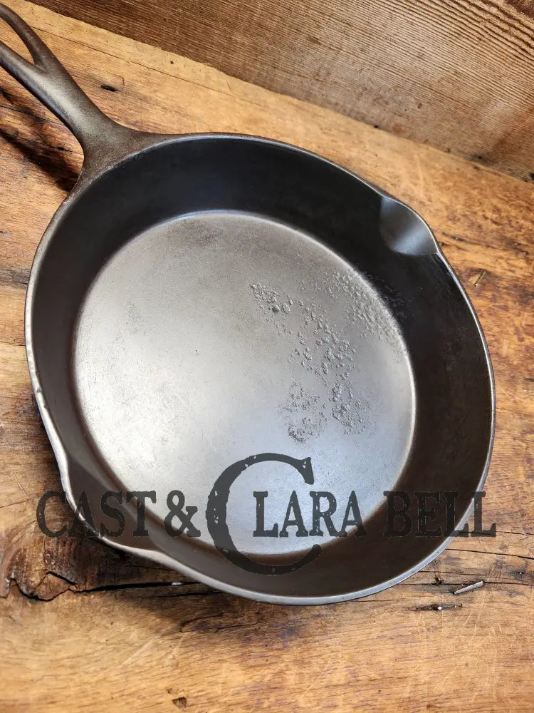 Priced To Sell! Campfire Cooker 1920’S Wagner Sidney O #8 ’Arc Straight’ Skillet With Heat Ring