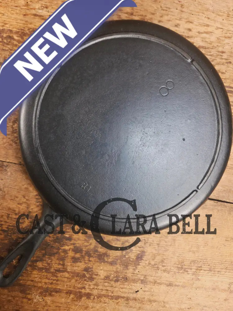 Priced to sell daily workhorse! Early 1900’s Lodge #8 Skillet with 3 Notch Heat Ring and raised RI. Great first pan!