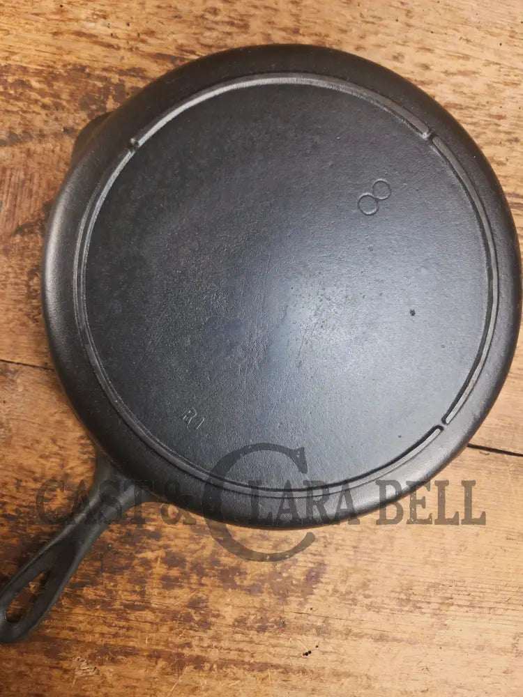Priced to sell daily workhorse! Early 1900’s Lodge #8 Skillet with 3 Notch Heat Ring and raised RI. Great first pan!
