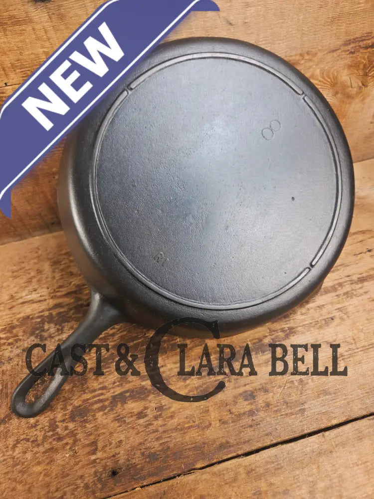 Priced to sell daily workhorse! Early 1900’s Lodge #8 Skillet with 3 Notch Heat Ring and raised RI. Great first pan!