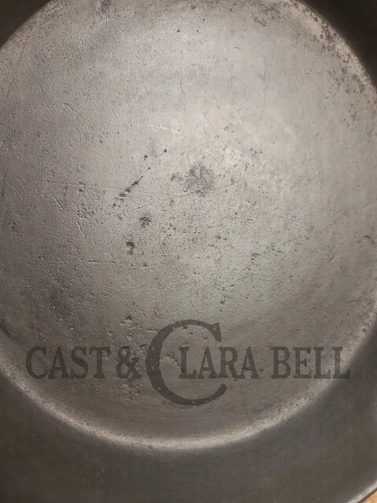 Priced to sell daily workhorse! Early 1900’s Lodge #8 Skillet with 3 Notch Heat Ring and raised RI. Great first pan!